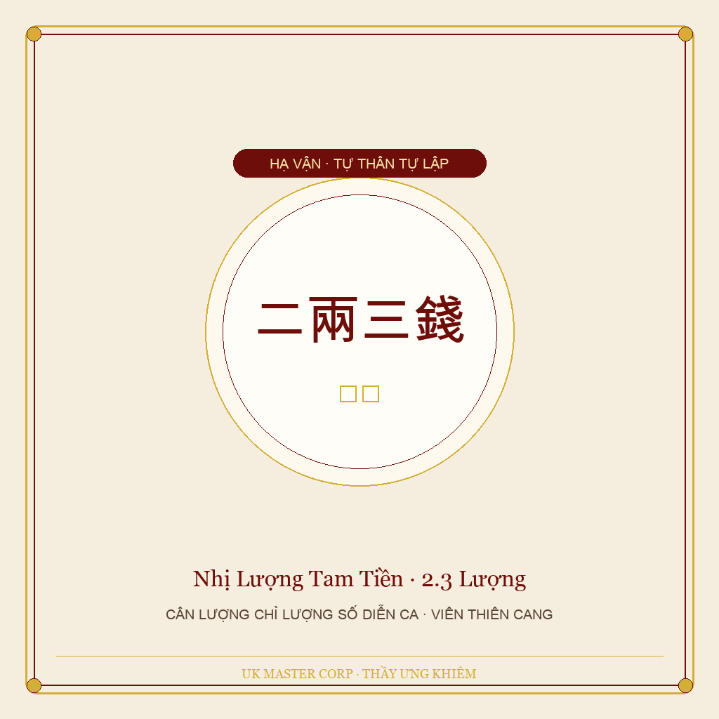 Nhị Lượng Tam Tiền - Paragraph 1