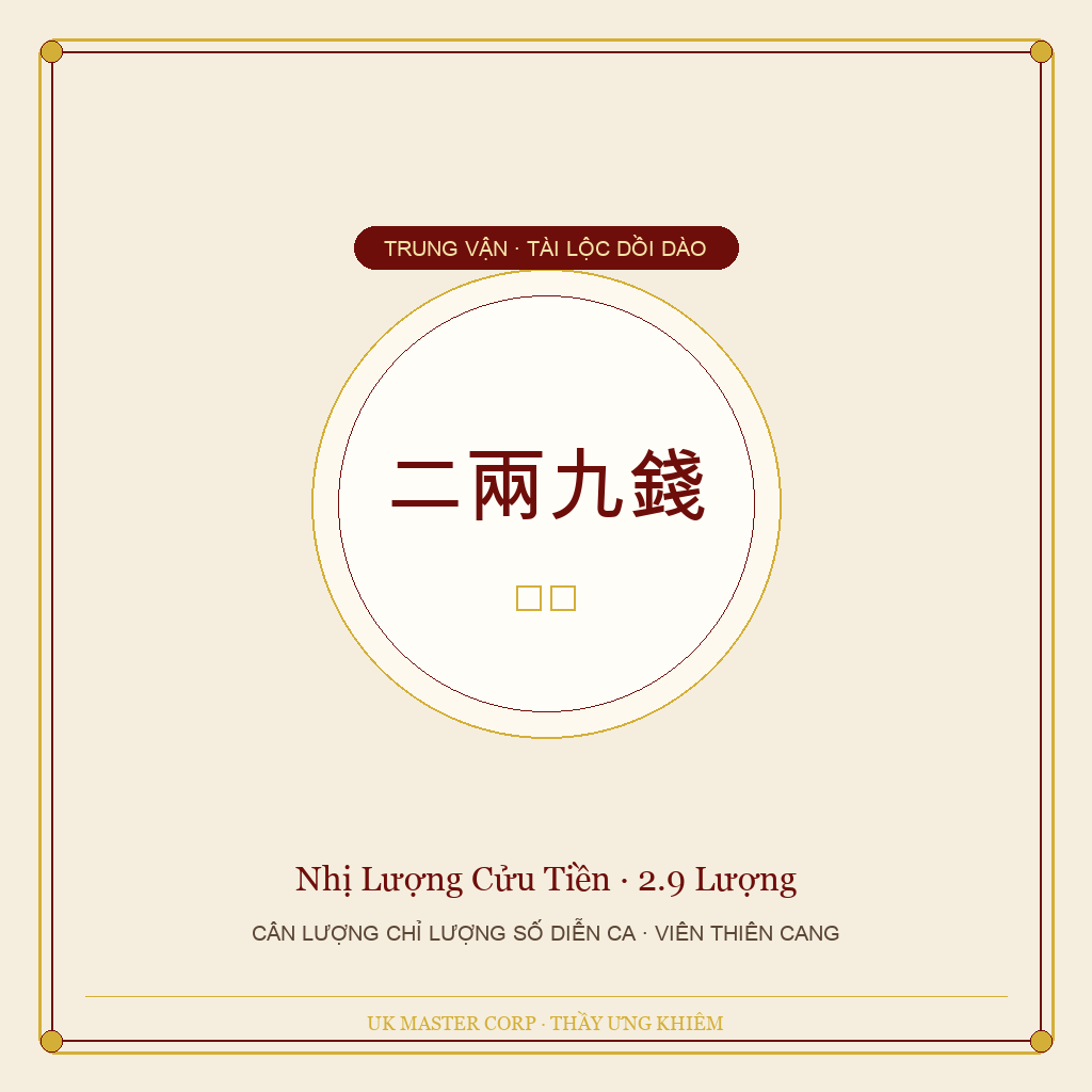 Nhị Lượng Cửu Tiền - Paragraph 1