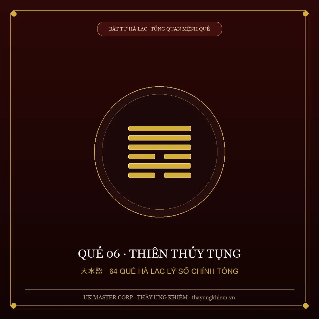 Tổng Quan Mệnh Quẻ - Quẻ 06: Thiên Thủy Tụng - UK Master Corp