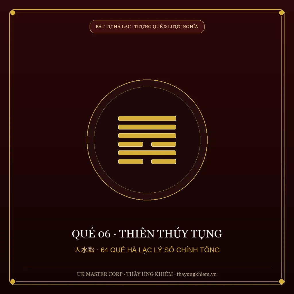 Toán Hà Lạc Giải - Quẻ 06: Thiên Thủy Tụng - UK Master Corp