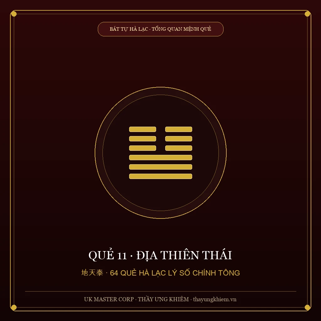 Tổng Quan Mệnh Quẻ - Quẻ 11: Địa Thiên Thái - UK Master Corp