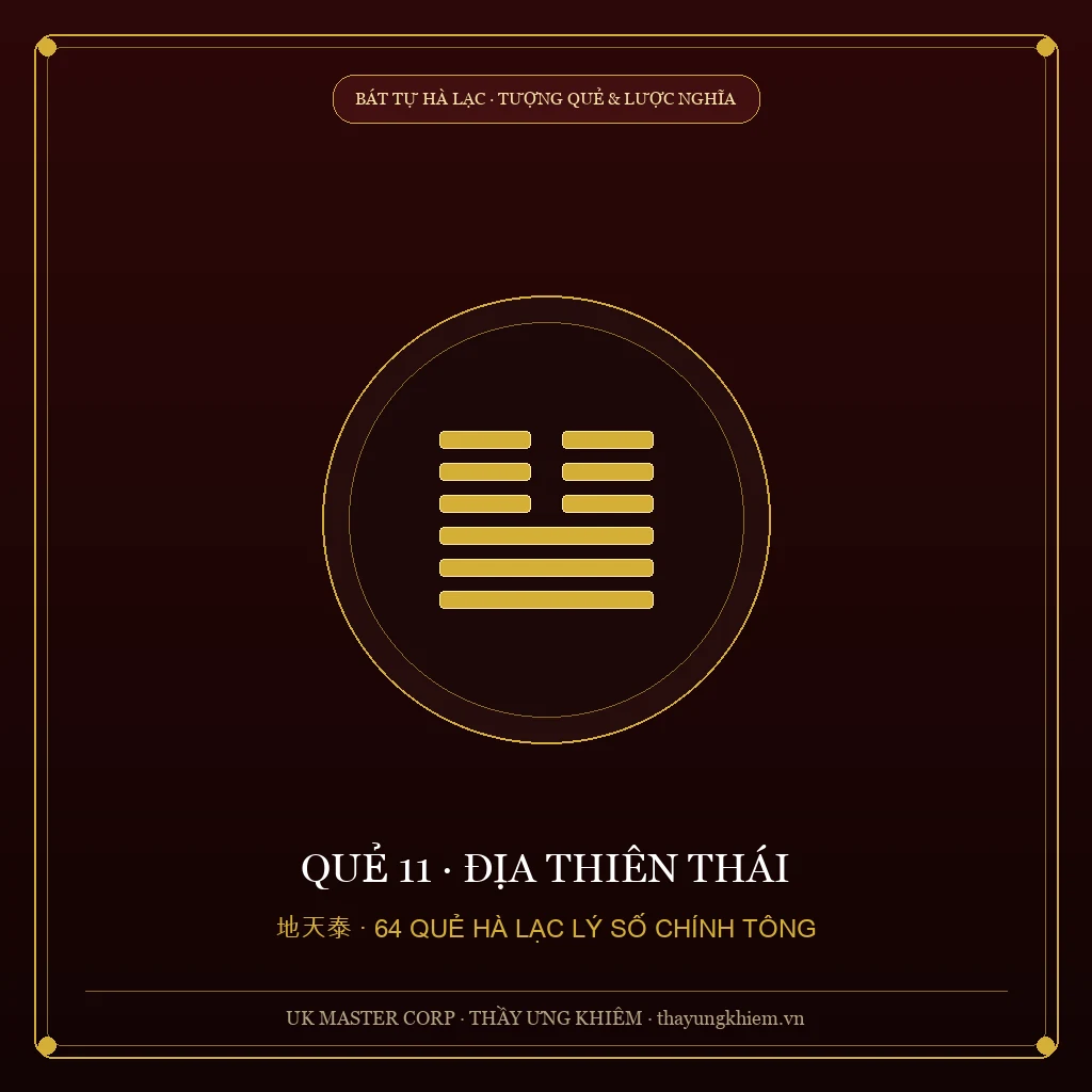 Toán Hà Lạc Giải - Quẻ 11: Địa Thiên Thái - UK Master Corp