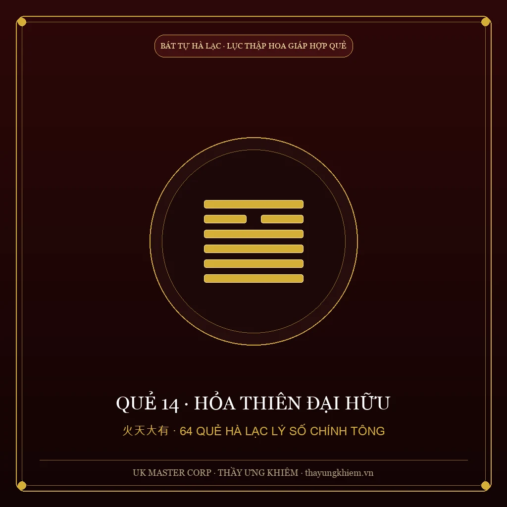 Lục Thập Hoa Giáp Hợp Quẻ - Quẻ 14: Hỏa Thiên Đại Hữu - UK Master Corp