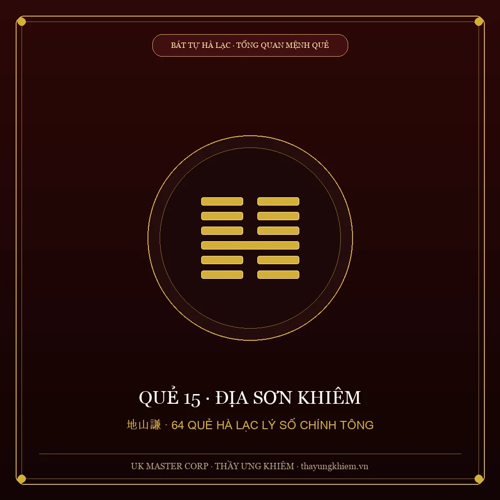 Tổng Quan Mệnh Quẻ - Quẻ 15: Địa Sơn Khiêm - UK Master Corp
