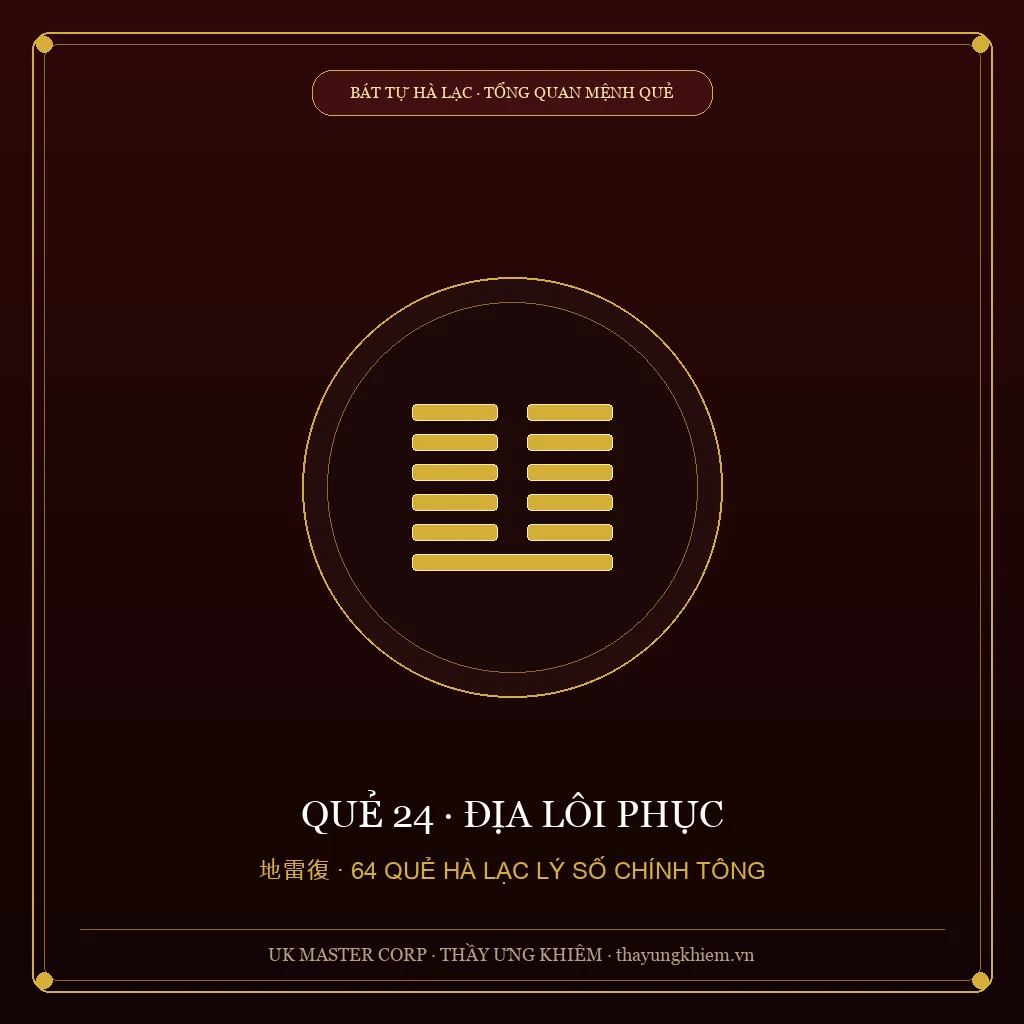 Tổng Quan Mệnh Quẻ - Quẻ 24: Địa Lôi Phục - UK Master Corp