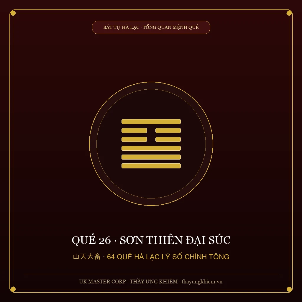 Tổng Quan Mệnh Quẻ - Quẻ 26: Sơn Thiên Đại Súc - UK Master Corp