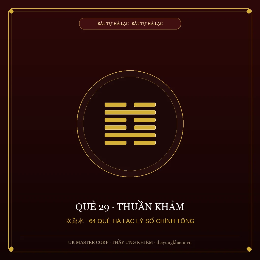 Dự Báo Hà Lạc & Ứng Việc - Quẻ 29: Thuần Khảm - UK Master Corp