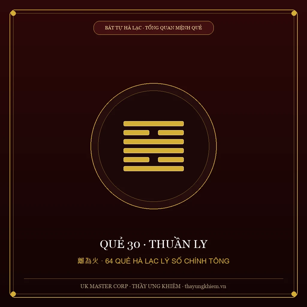 Tổng Quan Mệnh Quẻ - Quẻ 30: Thuần Ly - UK Master Corp