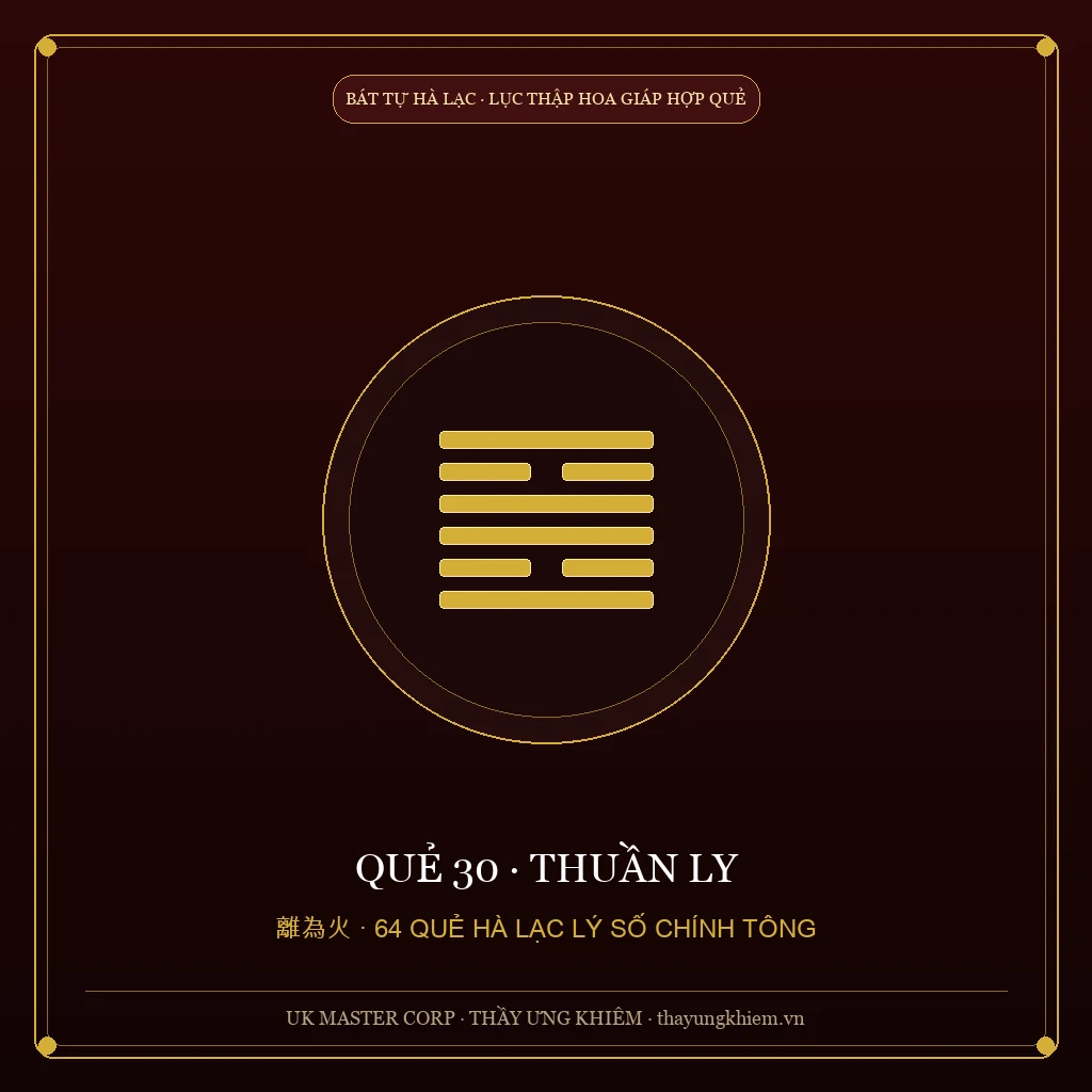 Toán Hà Lạc Giải Đoán - Quẻ 30: Thuần Ly - UK Master Corp