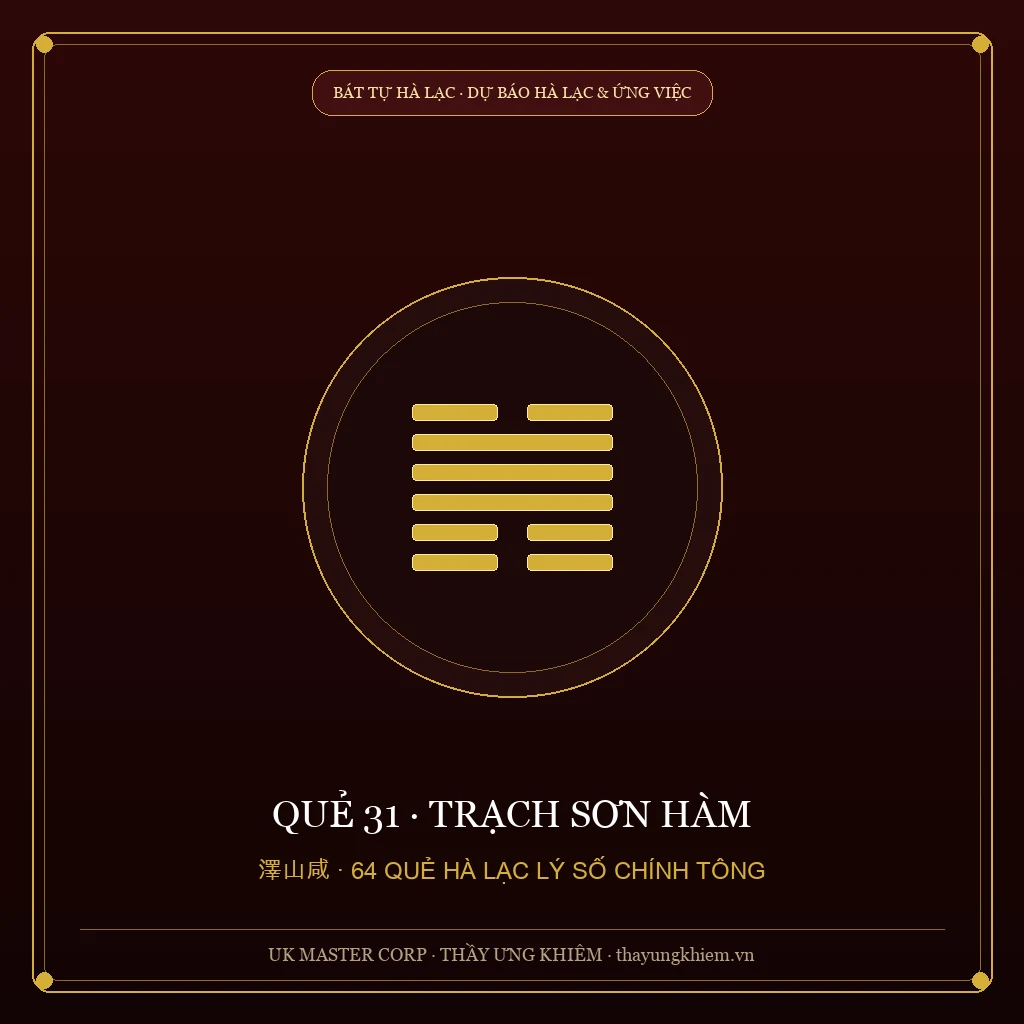 Dự Báo Hà Lạc - Quẻ 31: Trạch Sơn Hàm - UK Master Corp