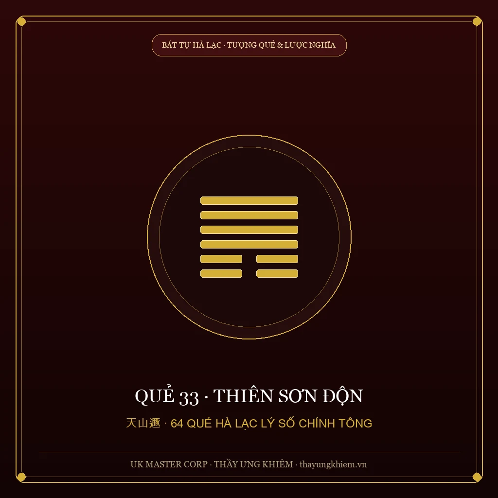 Toán Hà Lạc Giải - Quẻ 33: Thiên Sơn Độn - UK Master Corp