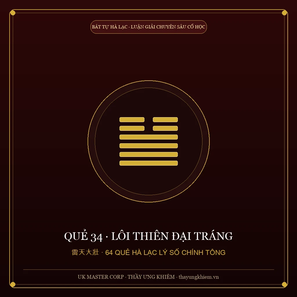 Hà Lạc Dự Báo - Quẻ 34: Lôi Thiên Đại Tráng - UK Master Corp