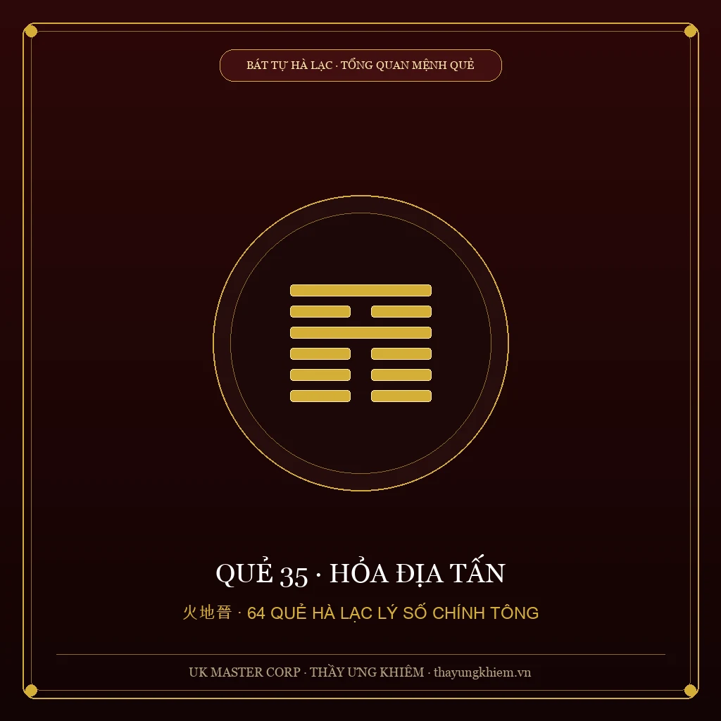 Tổng Quan Mệnh Quẻ - Quẻ 35: Hỏa Địa Tấn - UK Master Corp