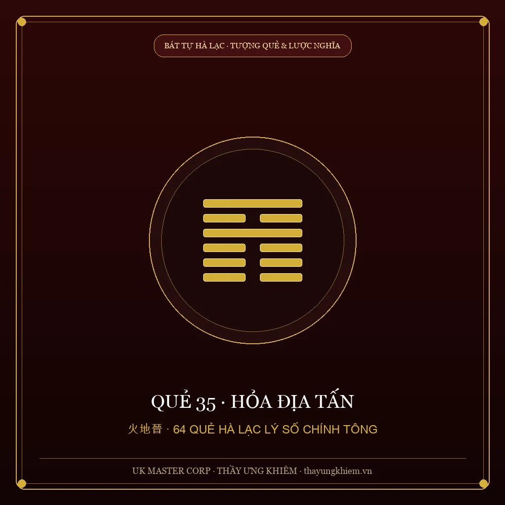 Toán Hà Lạc Giải - Quẻ 35: Hỏa Địa Tấn - UK Master Corp