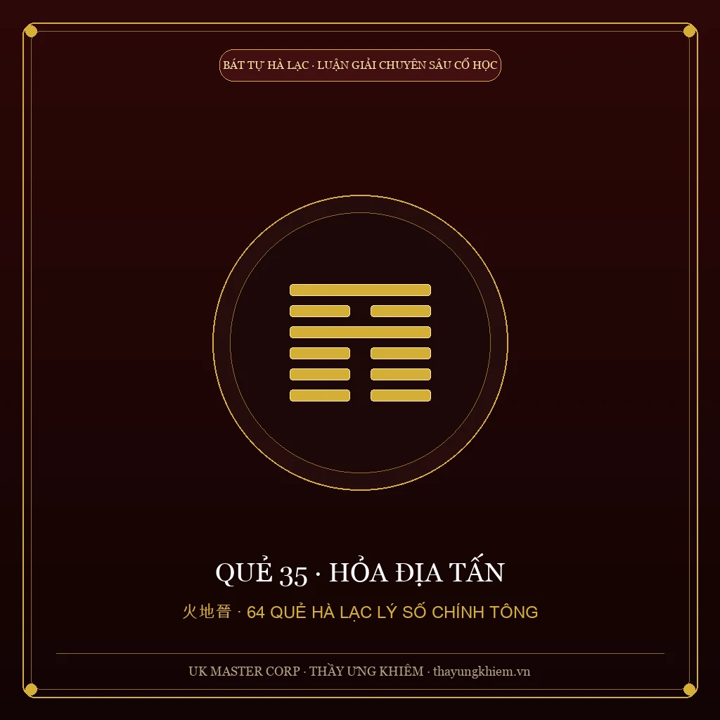 Hà Lạc Dự Báo - Quẻ 35: Hỏa Địa Tấn - UK Master Corp