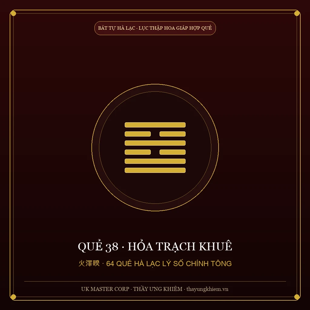 Nguyễn Hiến Lê Giảng - Quẻ 38: Hỏa Trạch Khuê - UK Master Corp