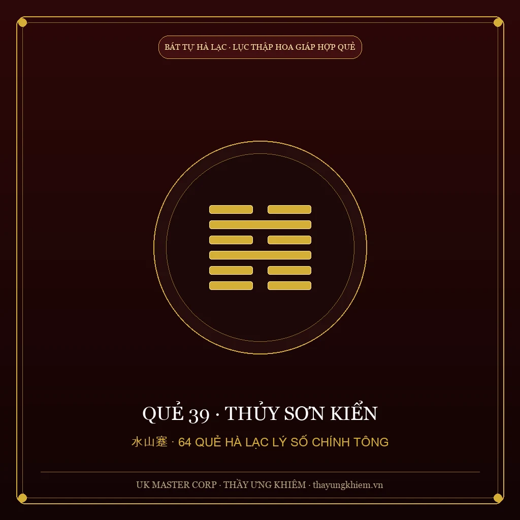 Nguyễn Hiến Lê Giảng - Quẻ 39: Thủy Sơn Kiển - UK Master Corp
