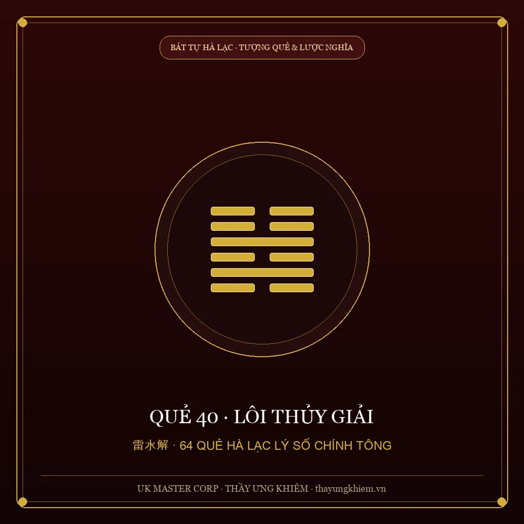 Tượng Quẻ Và Lược Nghĩa - Quẻ 40: Lôi Thủy Giải - UK Master Corp