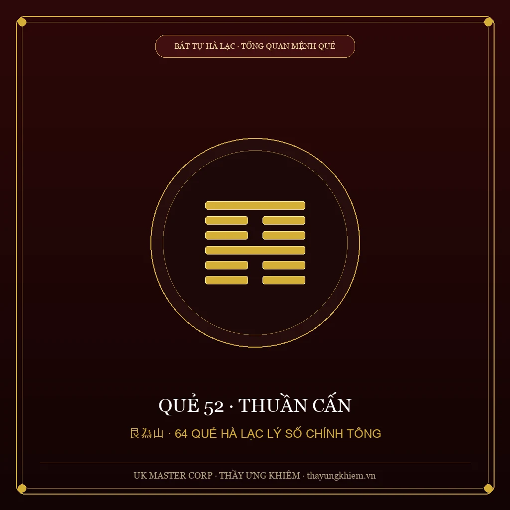 Tổng Quan Mệnh Quẻ - Quẻ 52: Thuần Cấn - UK Master Corp