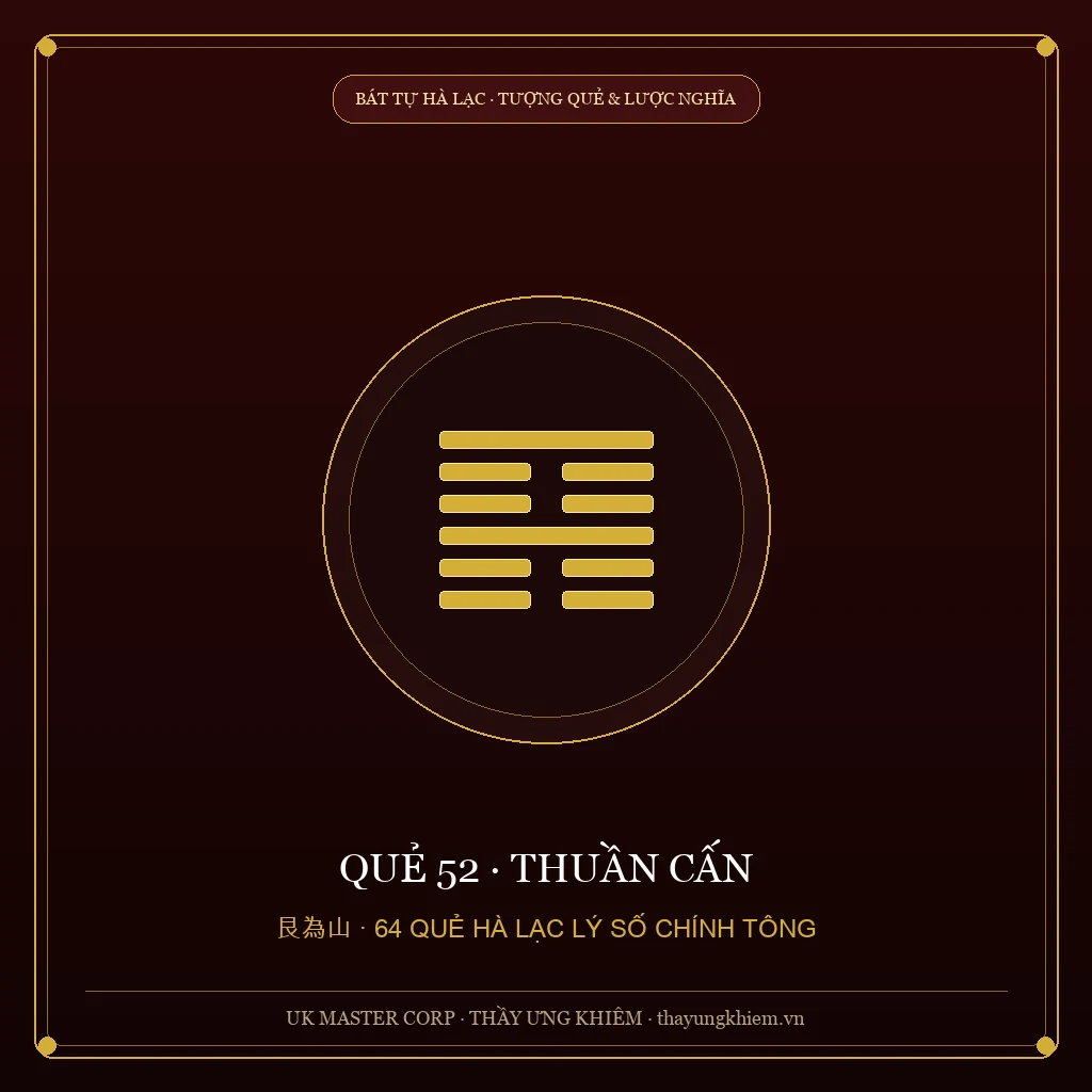 Tượng Quẻ Và Lược Nghĩa - Quẻ 52: Thuần Cấn - UK Master Corp