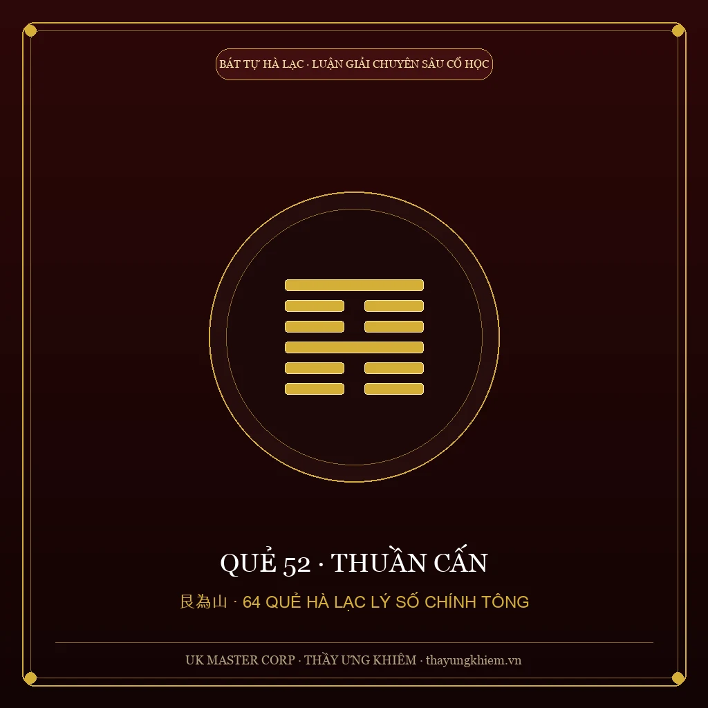 Luận Giải Chuyên Sâu Từ Các Bậc Tiền Nhân - Quẻ 52: Thuần Cấn - UK Master Corp