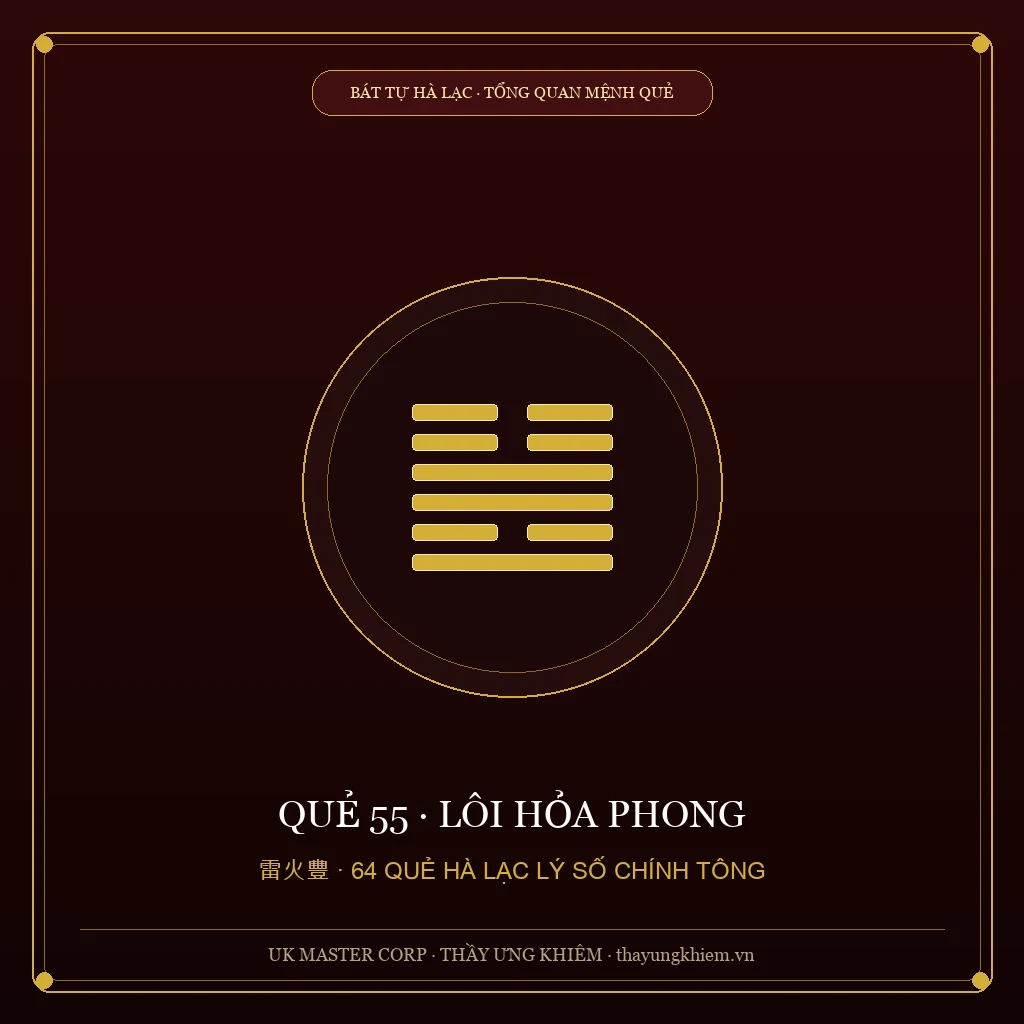 Tổng Quan Mệnh Quẻ - Quẻ 55: Lôi Hỏa Phong - UK Master Corp