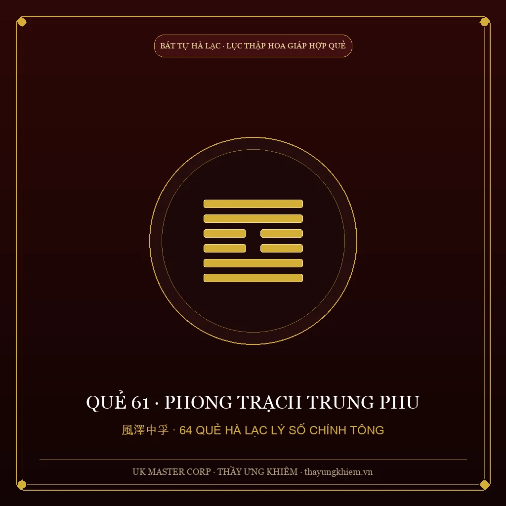 Hà Lạc Dự Báo - Quẻ 61: Phong Trạch Trung Phu - UK Master Corp
