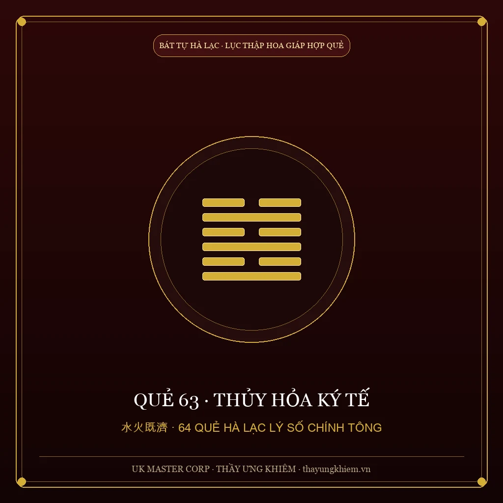 Hà Lạc Giải Đoán - Quẻ 63: Thủy Hỏa Ký Tế - UK Master Corp