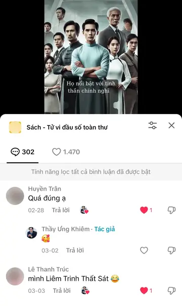 Bình luận của khán giả trên TikTok gửi Thầy Ưng Khiêm, ngày 06/04/2025