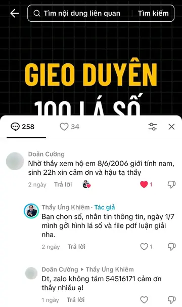 Bình luận của khán giả trên TikTok gửi Thầy Ưng Khiêm, ngày 01/07/2025