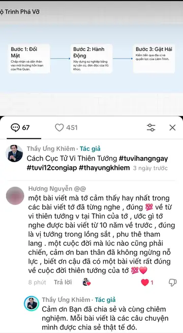 Bình luận của khán giả trên TikTok gửi Thầy Ưng Khiêm, ngày 25/09/2025