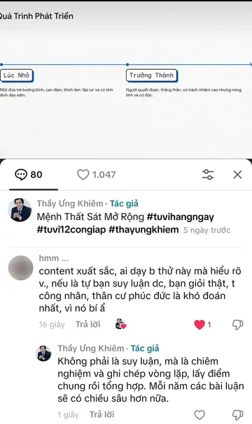 Bình luận của khán giả trên TikTok gửi Thầy Ưng Khiêm, ngày 10/10/2025