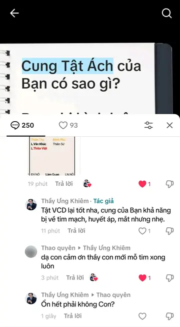 Bình luận của khán giả trên TikTok gửi Thầy Ưng Khiêm, ngày 02/11/2025