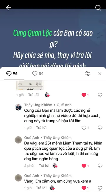 Bình luận của khán giả trên TikTok gửi Thầy Ưng Khiêm, ngày 03/11/2025