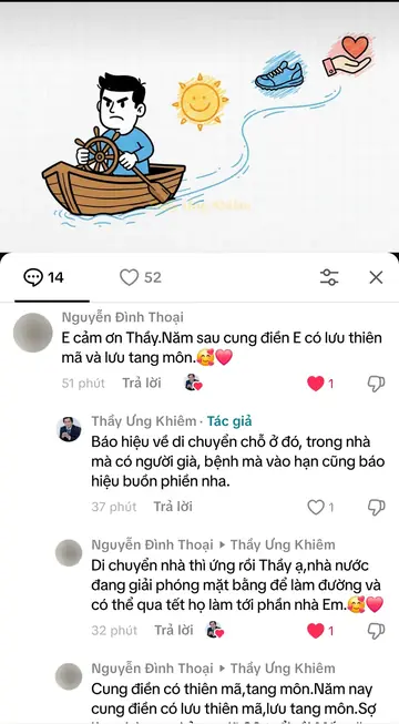 Bình luận của khán giả trên TikTok gửi Thầy Ưng Khiêm, ngày 06/11/2025