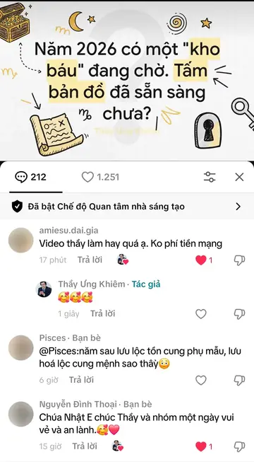Bình luận của khán giả trên TikTok gửi Thầy Ưng Khiêm, ngày 17/11/2025