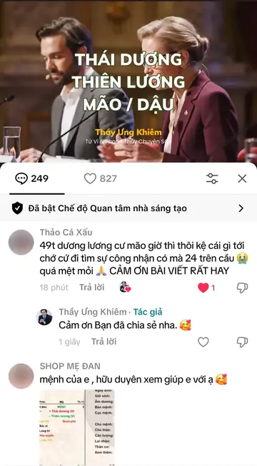 Bình luận của khán giả trên TikTok gửi Thầy Ưng Khiêm, ngày 26/11/2025