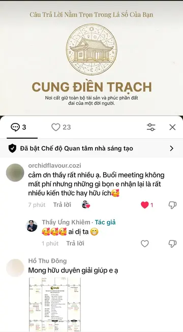 Bình luận của khán giả trên TikTok gửi Thầy Ưng Khiêm, ngày 06/12/2025