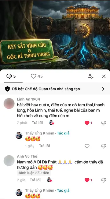 Bình luận của khán giả trên TikTok gửi Thầy Ưng Khiêm, ngày 06/01/2026