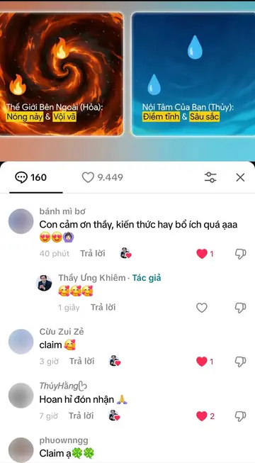 Bình luận của khán giả trên TikTok gửi Thầy Ưng Khiêm, ngày 06/01/2026
