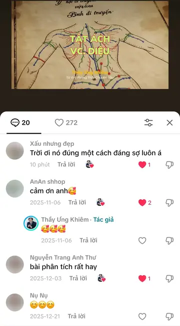 Bình luận của khán giả trên TikTok gửi Thầy Ưng Khiêm, ngày 17/03/2026