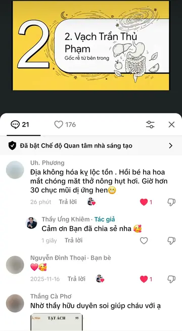 Bình luận của khán giả trên TikTok gửi Thầy Ưng Khiêm, ngày 03/04/2026