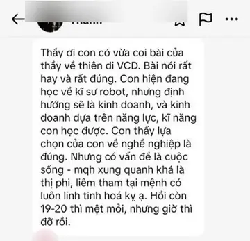 Bình luận của khán giả trên TikTok gửi Thầy Ưng Khiêm, ngày 15/03/2026