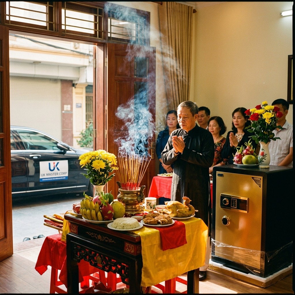 Nghi lễ khai quang đặt két sắt mới: chọn ngày giờ tốt, chuẩn bị lễ vật, văn khấn