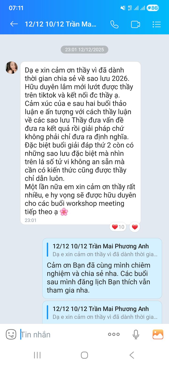 Phản hồi thật của học viên qua Zalo về buổi nói chuyện — 10