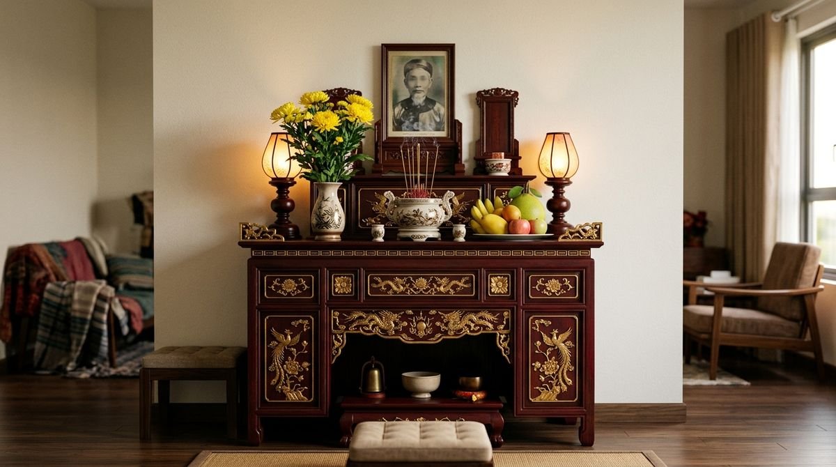 Phong thủy bàn thờ, ảnh minh họa