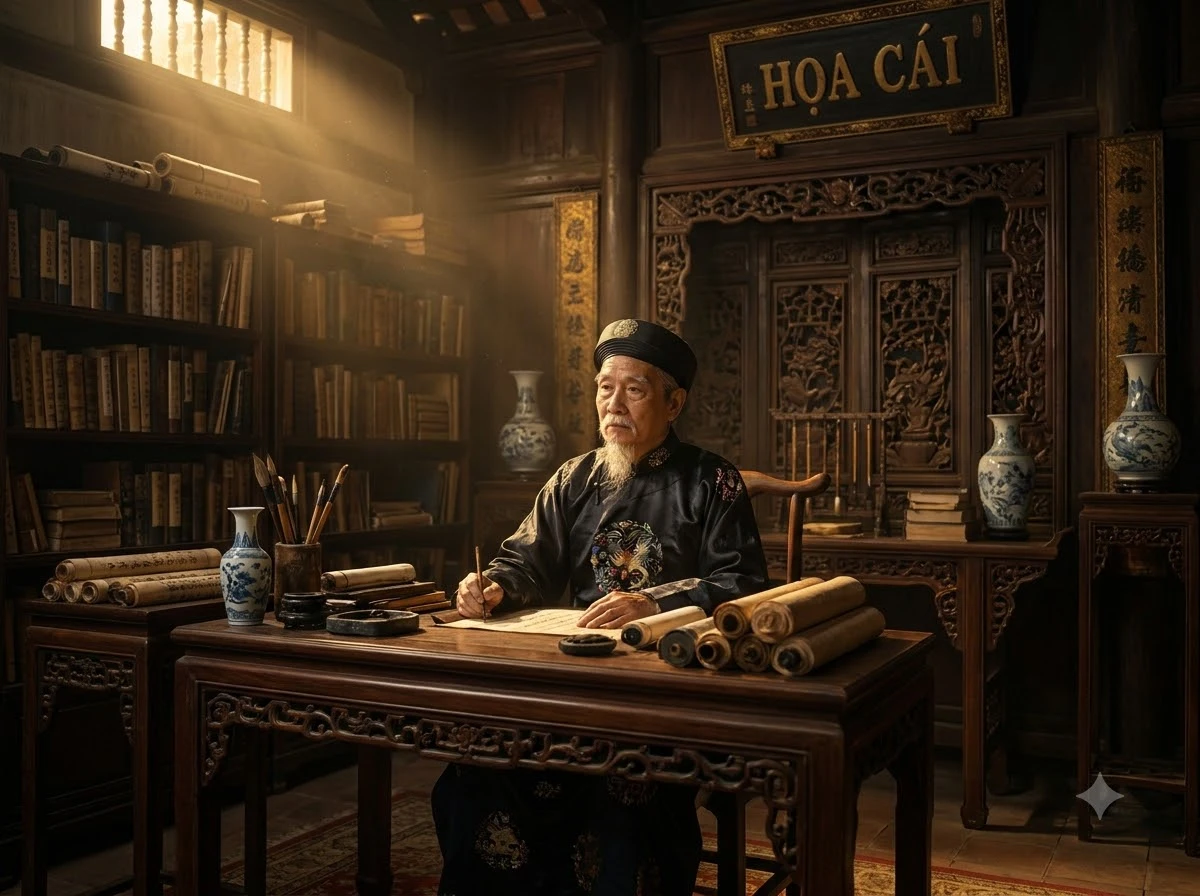Hoa Cái là sao chủ nghệ thuật, học thuật và cô cao trong Tứ Trụ