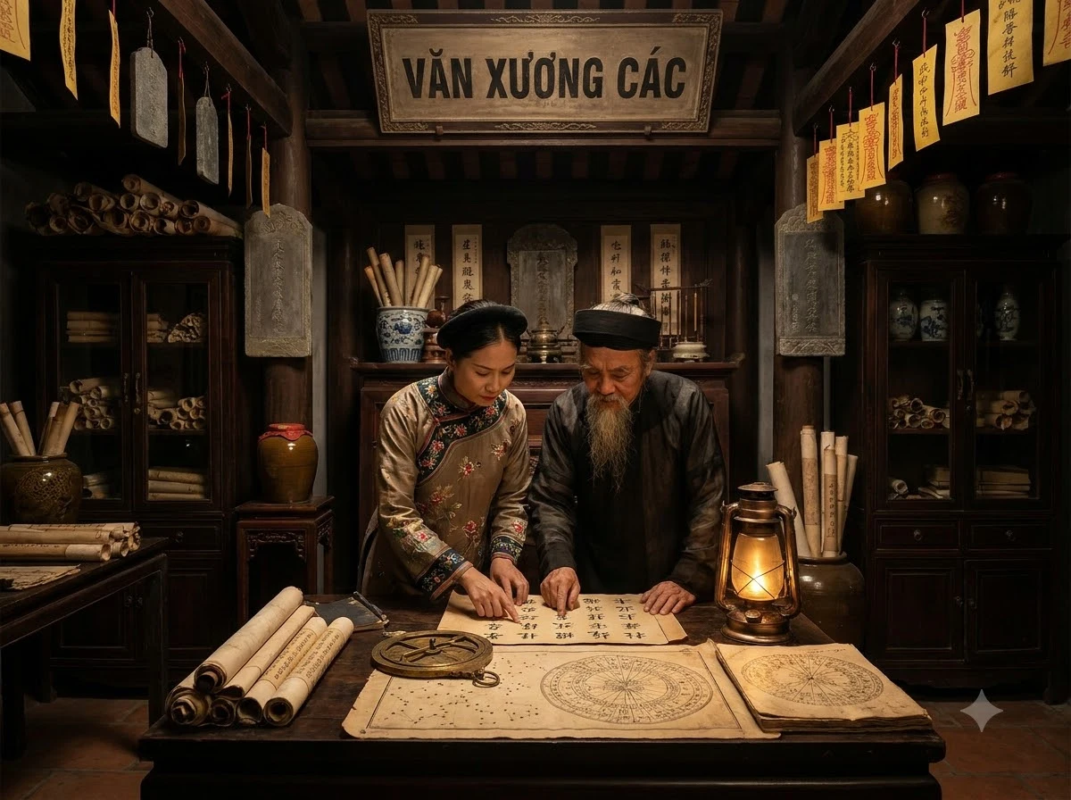 Văn Xương ứng vào nam mệnh, nữ mệnh và khi gặp đại vận lưu niên