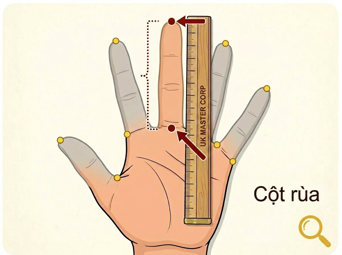 Hướng dẫn đo chiều dài 5 ngón tay