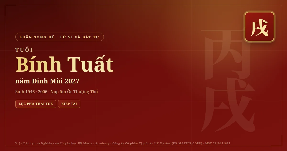 Tử Vi và Bát Tự tuổi Bính Tuất năm 2027